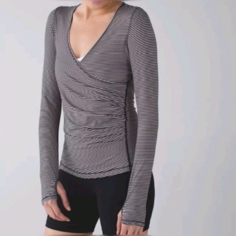 Lululemon sunset salutations wrap top